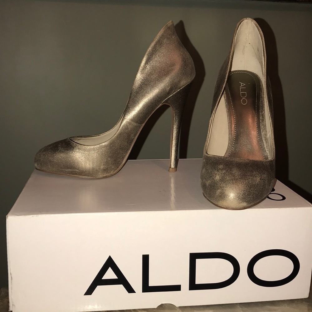 Aldo Champagne Heels (Fawson)